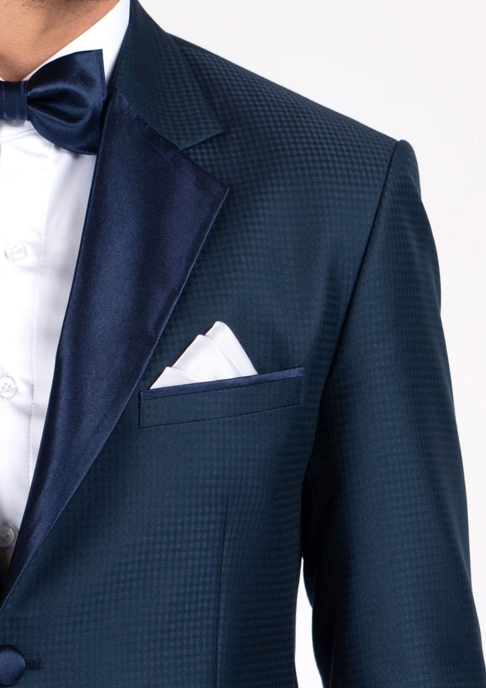 Astor Blue Microcheck Tuxedo - SARTORO