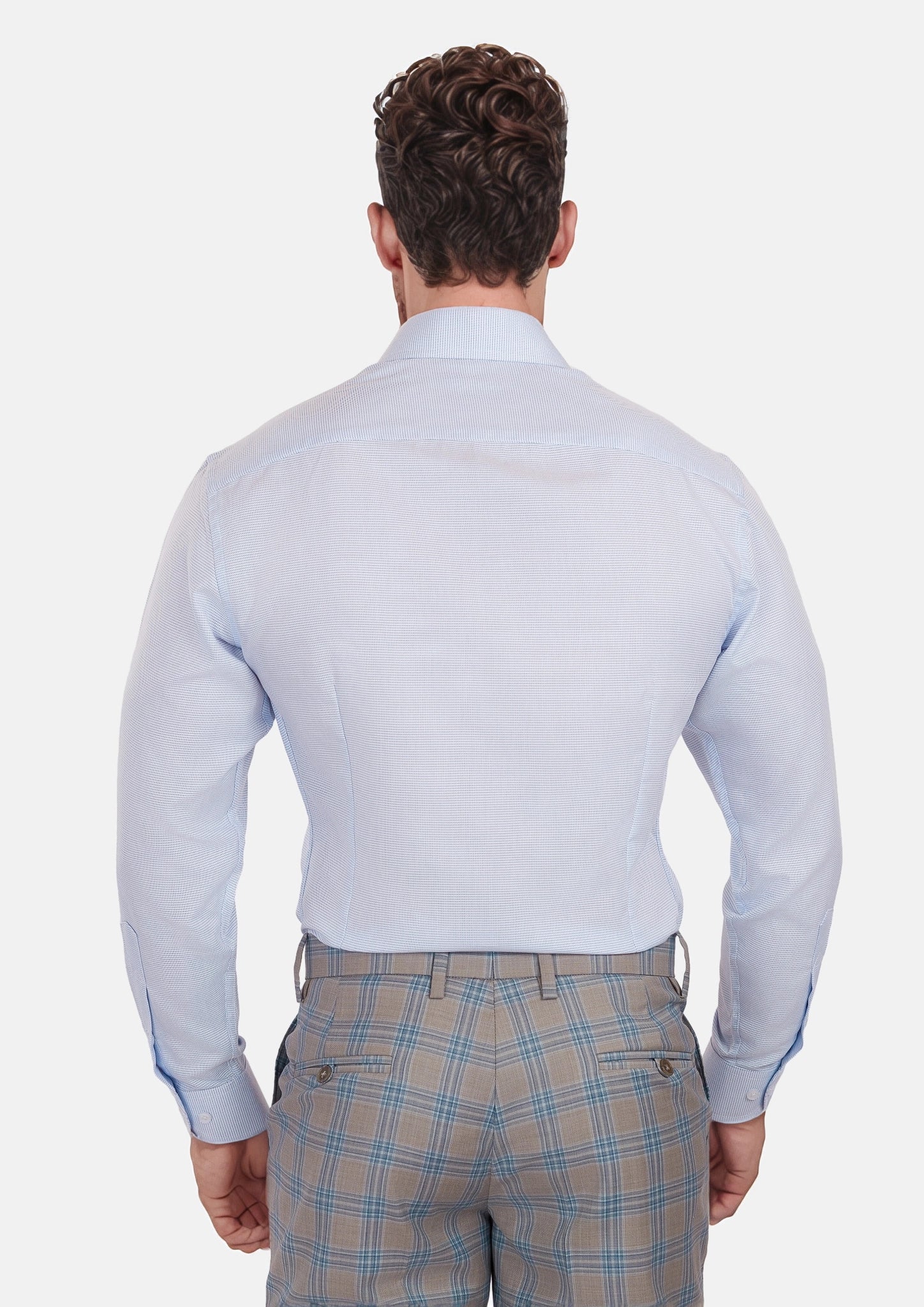 Light Blue Micro Oxford Shirt