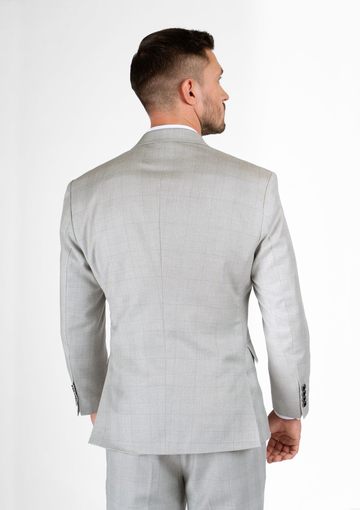 Ellis Off-White Prince Of Wales Suit - SARTORO