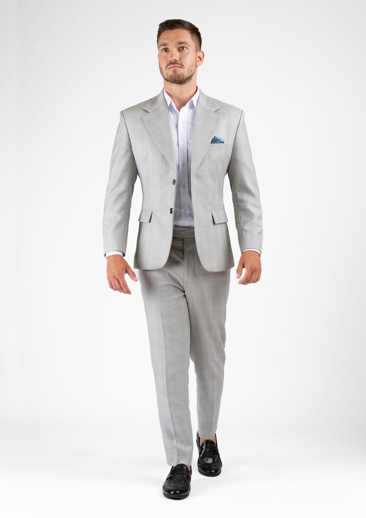 Ellis Off-White Prince Of Wales Suit - SARTORO