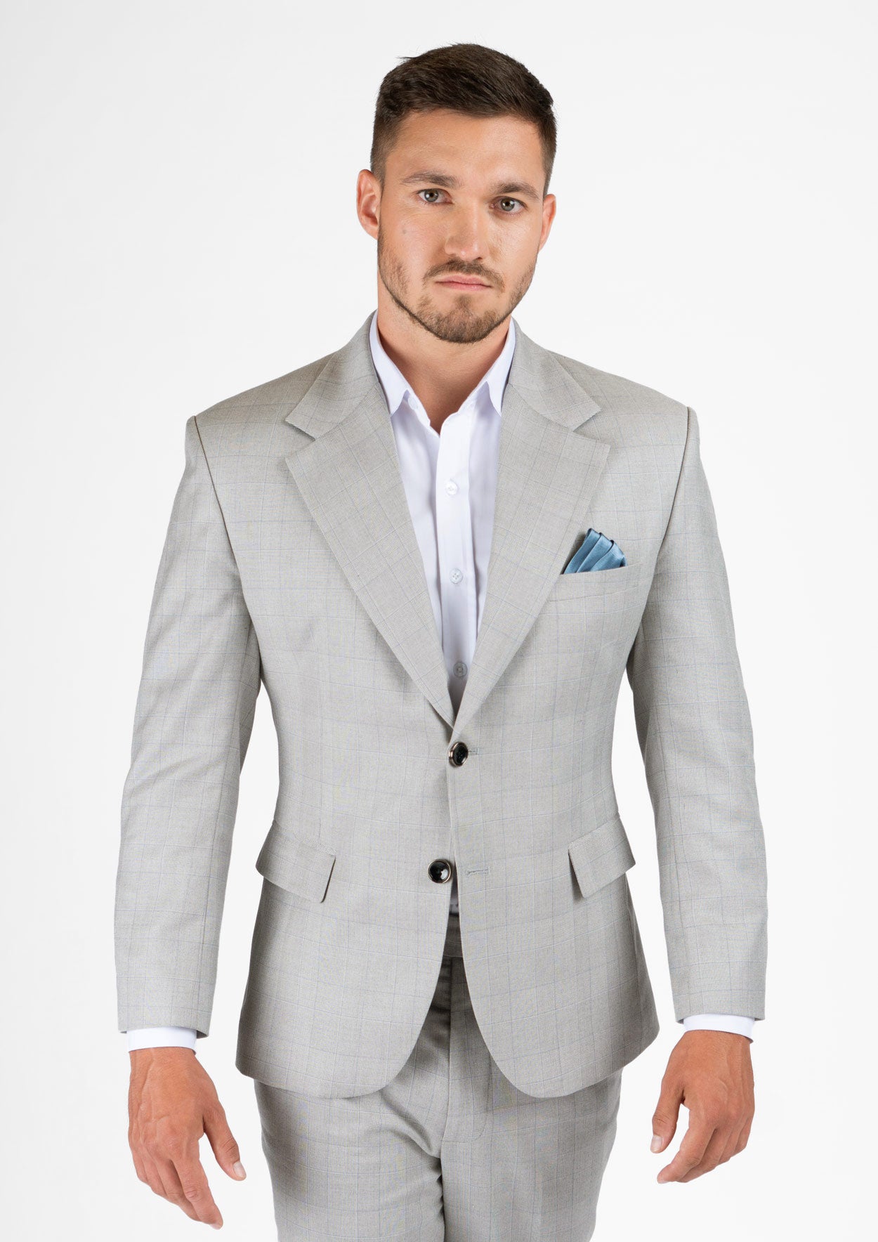 Ellis Off-White Prince Of Wales Suit - SARTORO