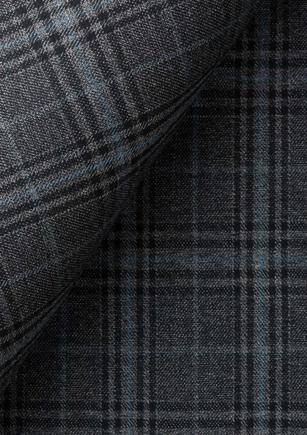 Grey Two-Tone Plaid Pants