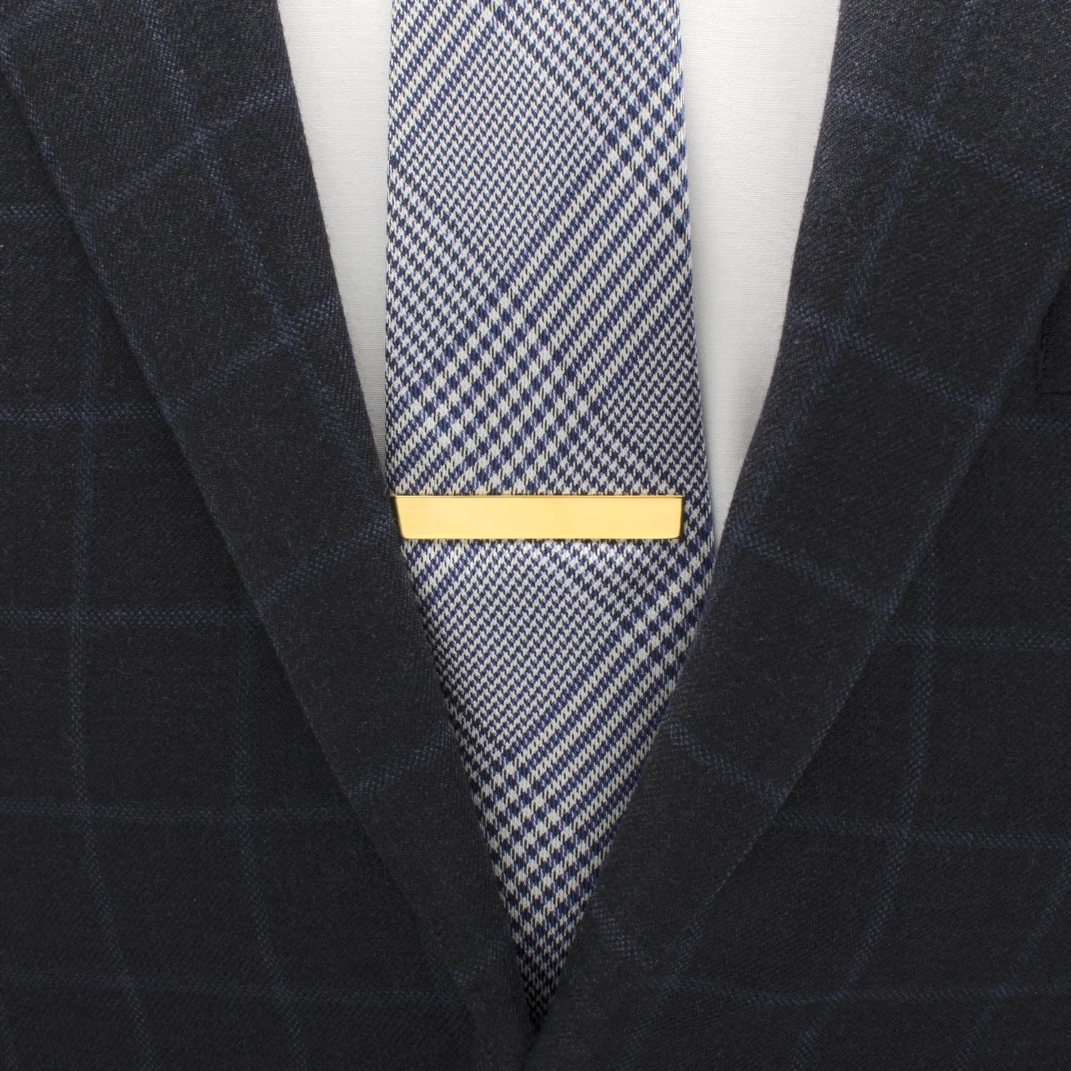 14K Gold Plated Rope Border Oval Cufflinks and Tie Bar Gift Set - SARTORO411