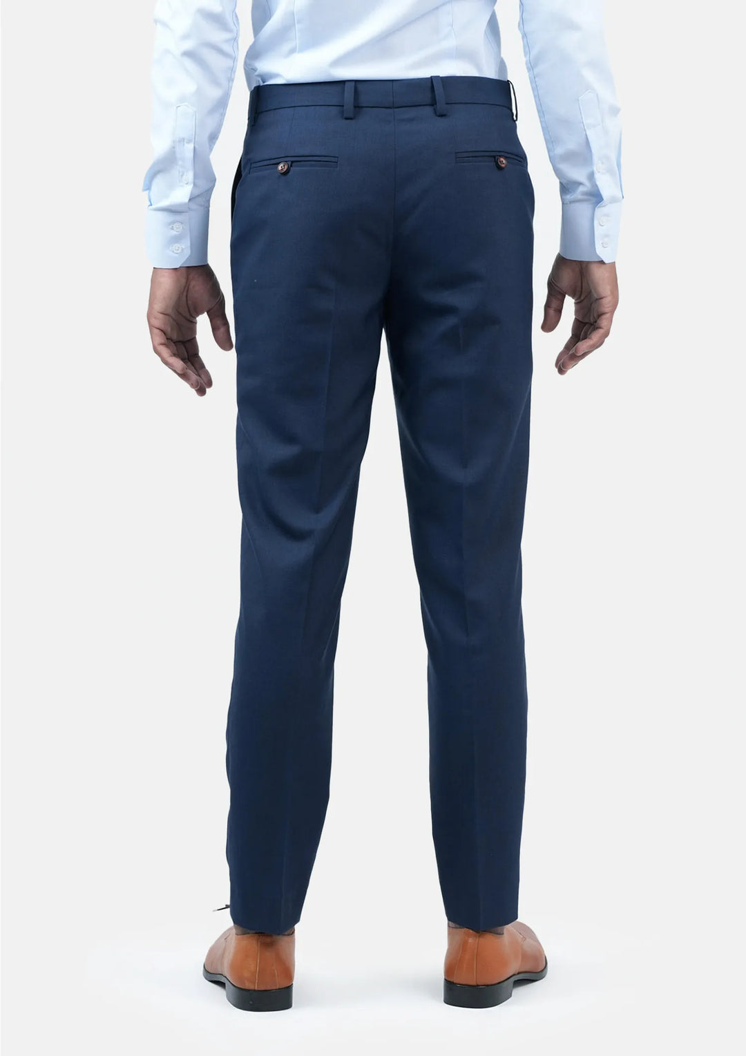 Oxford Blue Sharkskin Pants