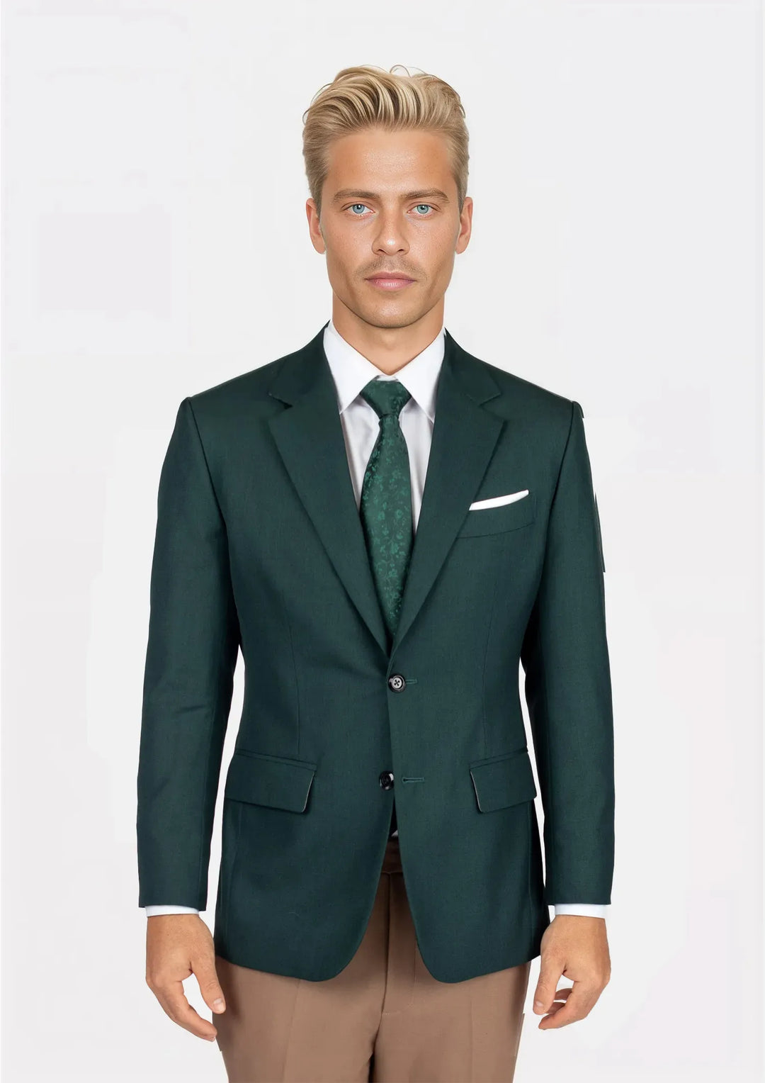 Astor Sacramento Green Sharkskin Jacket SARTORO