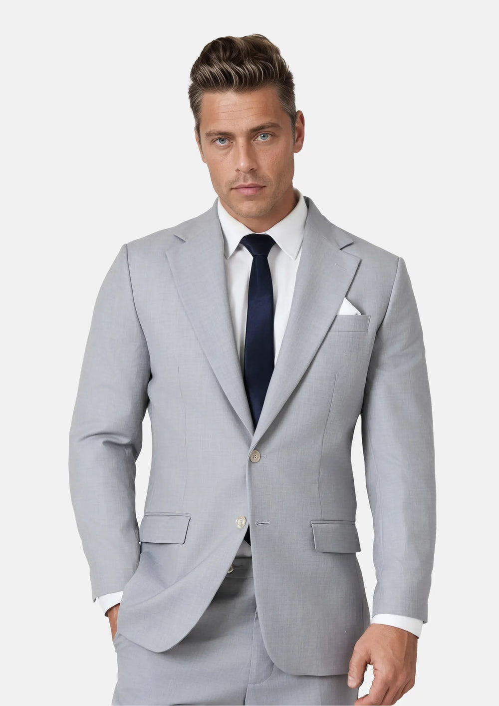 Powder Grey Twill Suit760