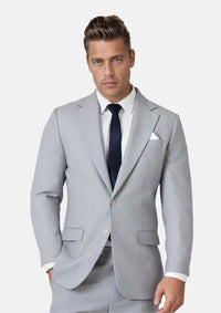 Powder Grey Twill Suit