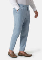 Astor Ice Blue Twill Suit - SARTORO237