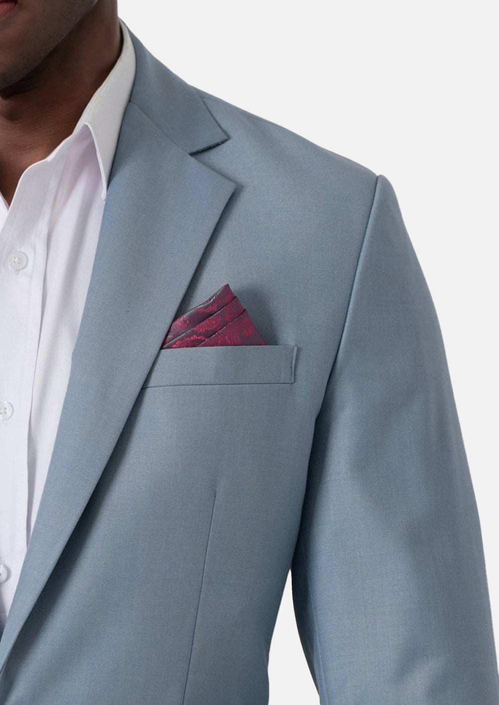 Astor Ice Blue Twill Suit - SARTORO