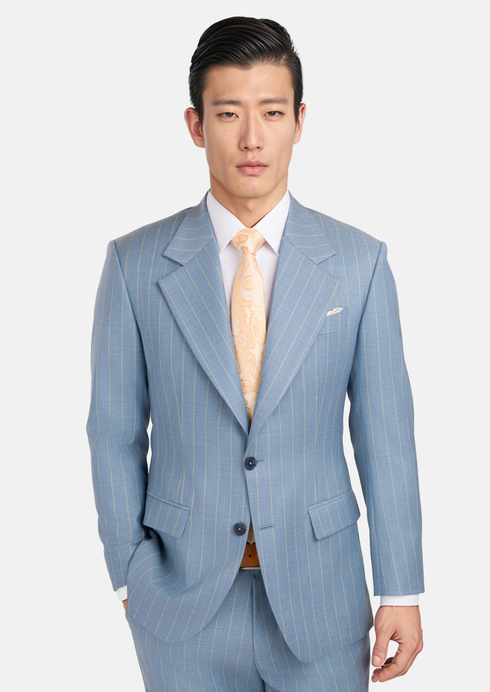 Sky Blue Pinstripe Suit112