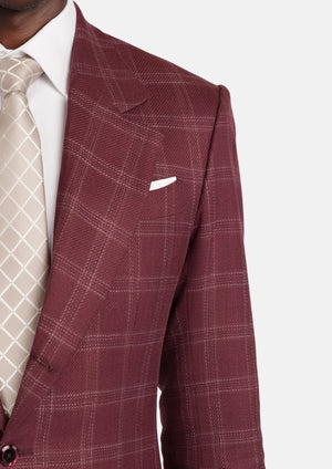 Claret Red Thompson Suit