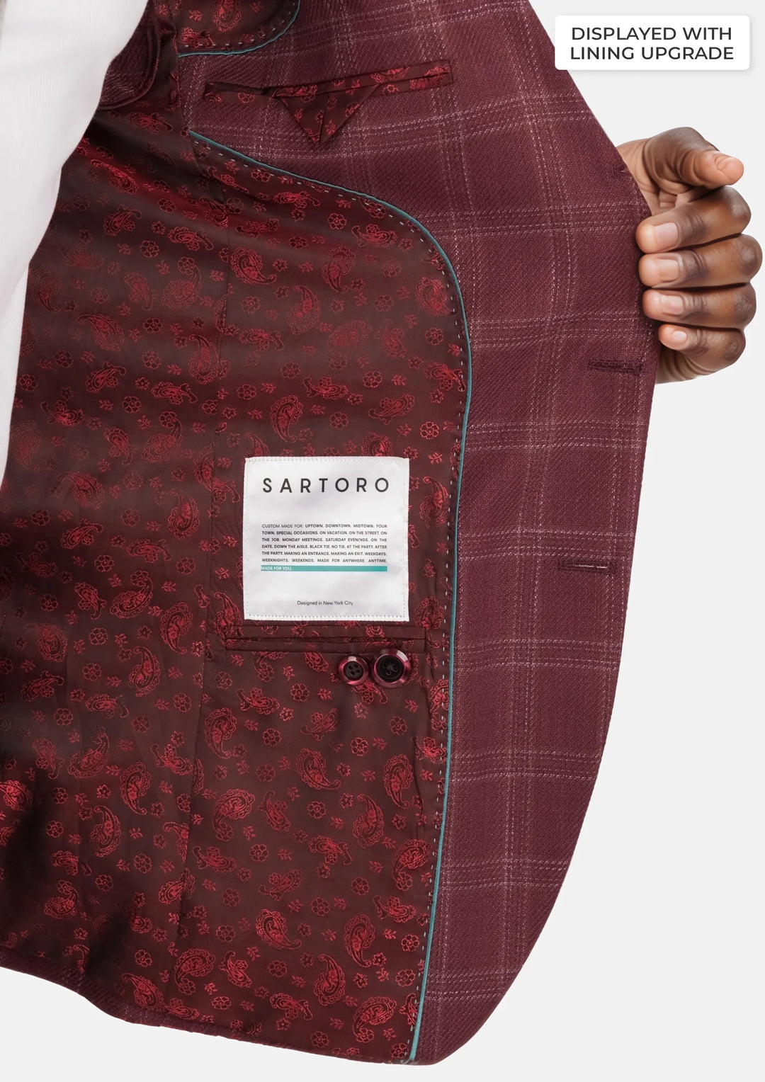 Claret Red Thompson Suit