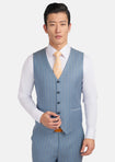 Sky Blue Pinstripe Vest