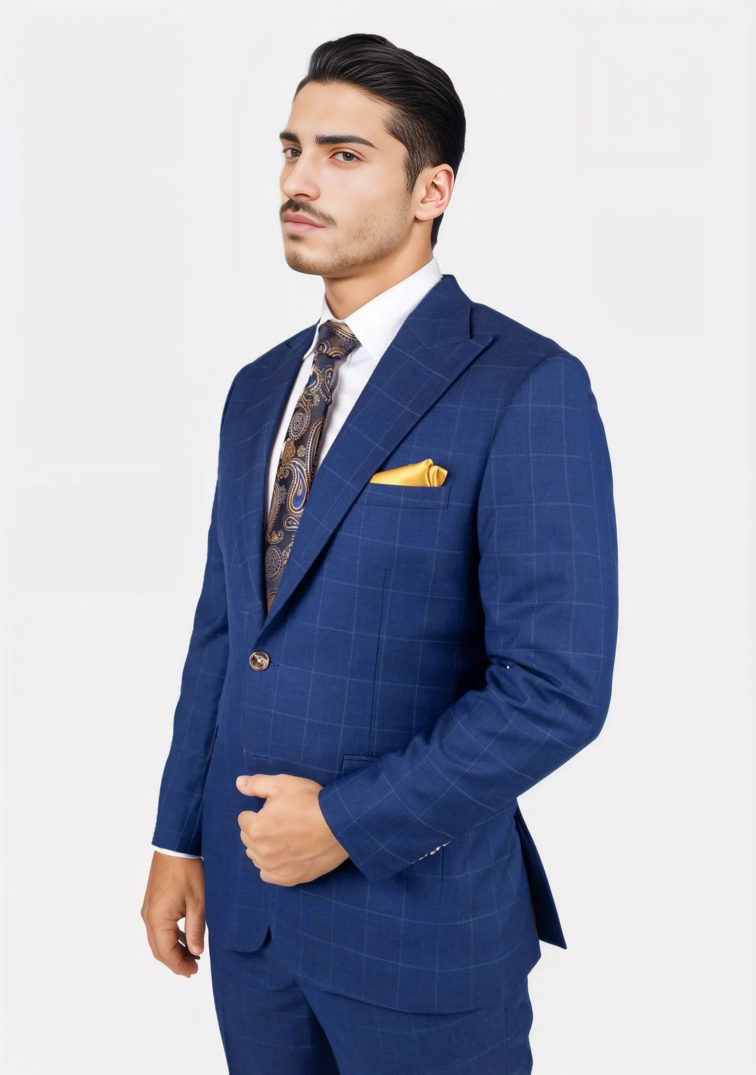 Hudson Empire Blue Windowpane Suit