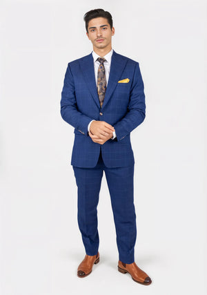 Hudson Empire Blue Windowpane Suit