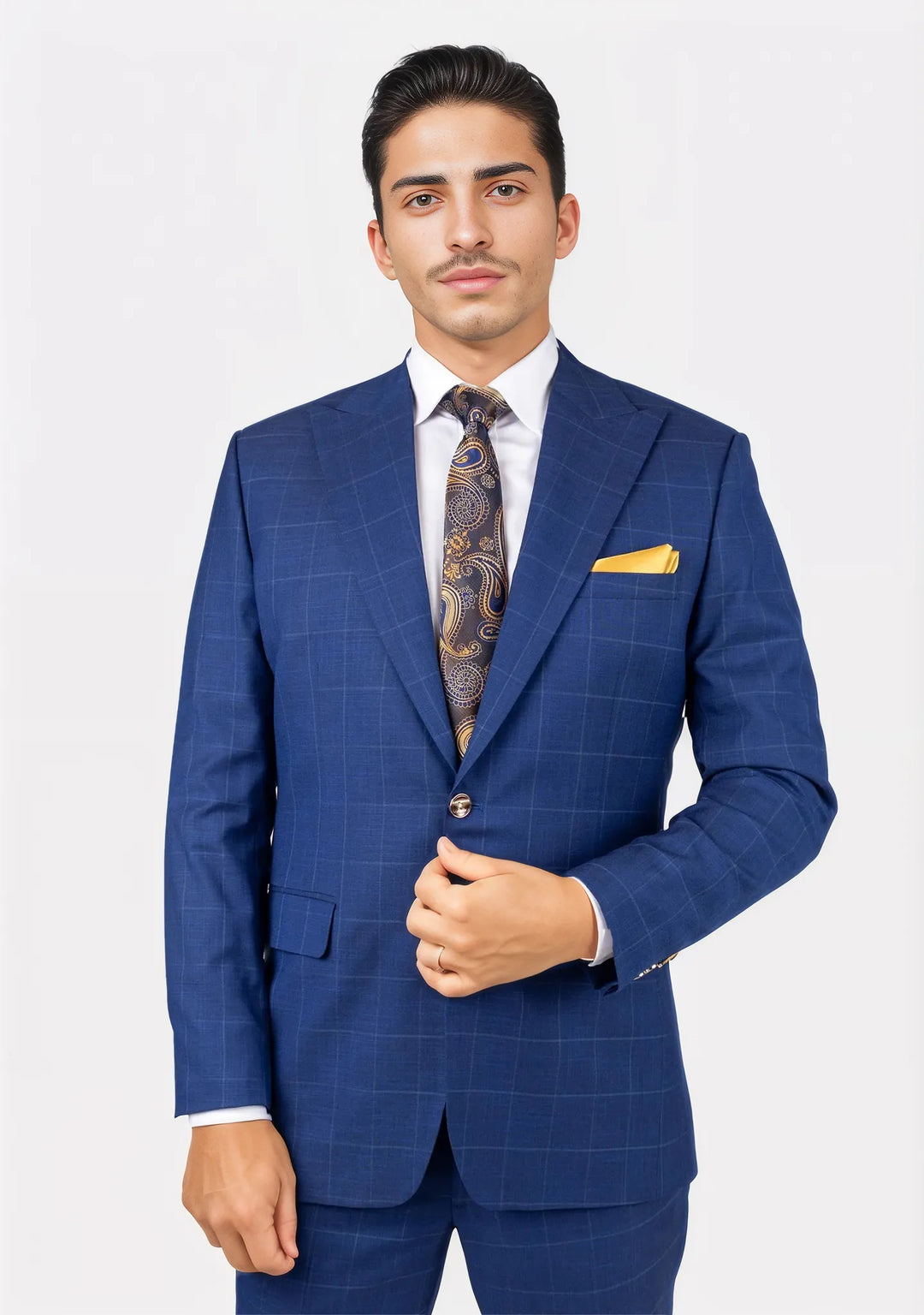 Hudson Empire Blue Windowpane Suit