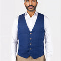 Empire Blue Windowpane Vest