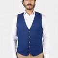 Empire Blue Windowpane Vest