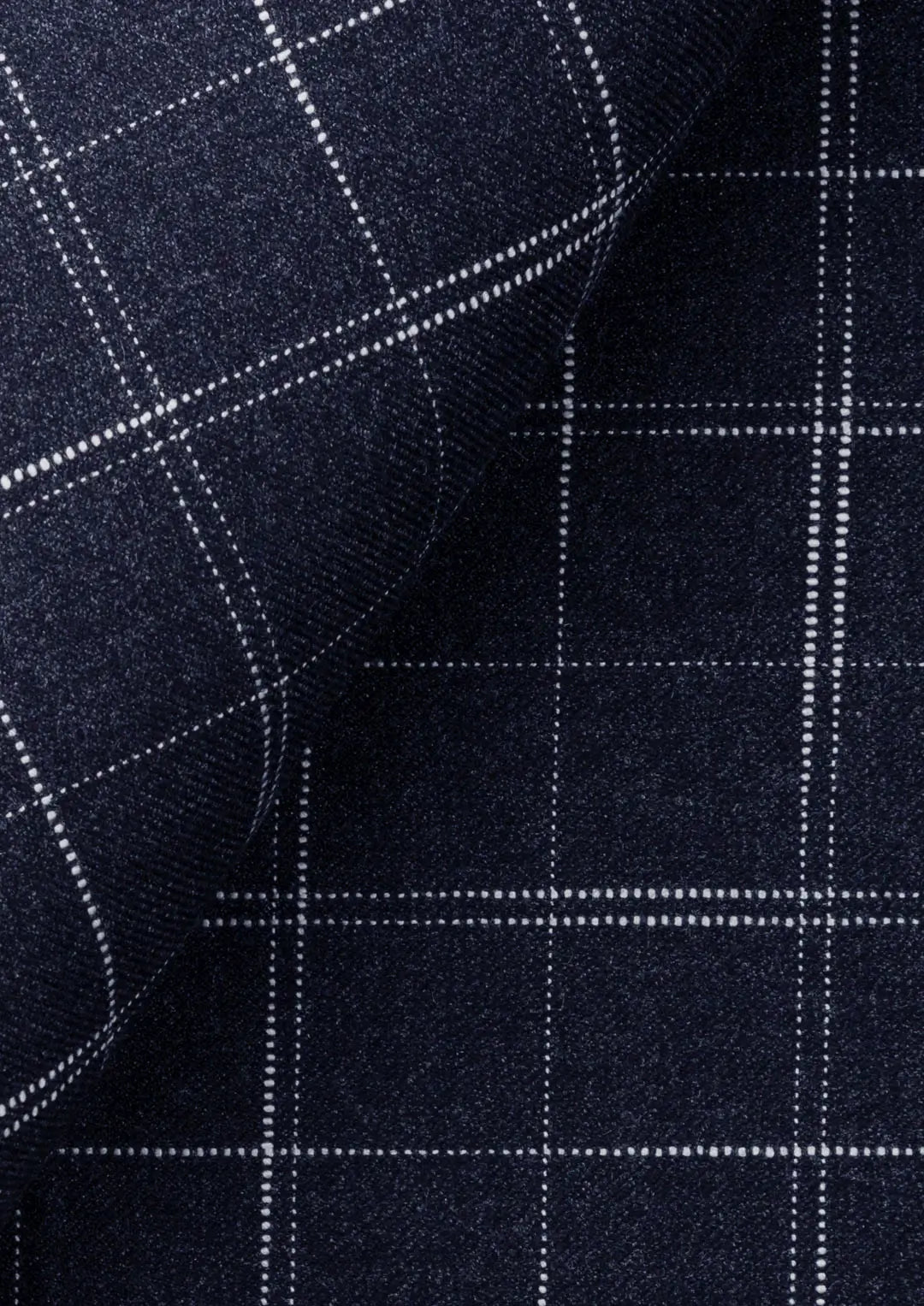Navy Flannel Windowpane Pants