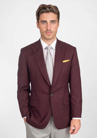 Deep Burgundy Birdseye Jacket