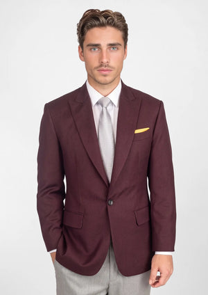 Deep Burgundy Birdseye Jacket