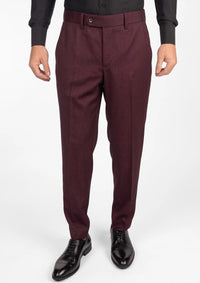 Deep Burgundy Birdseye Pants