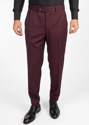 Deep Burgundy Birdseye Pants
