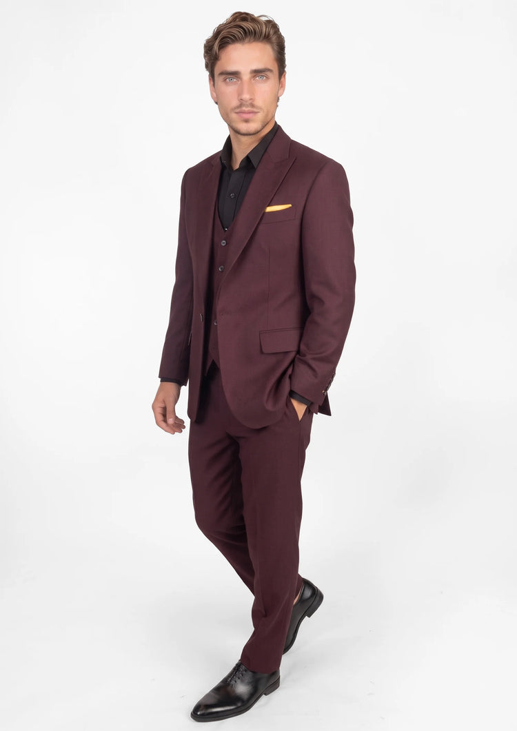 Deep Burgundy Birdseye Suit84