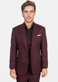 Deep Burgundy Birdseye Suit