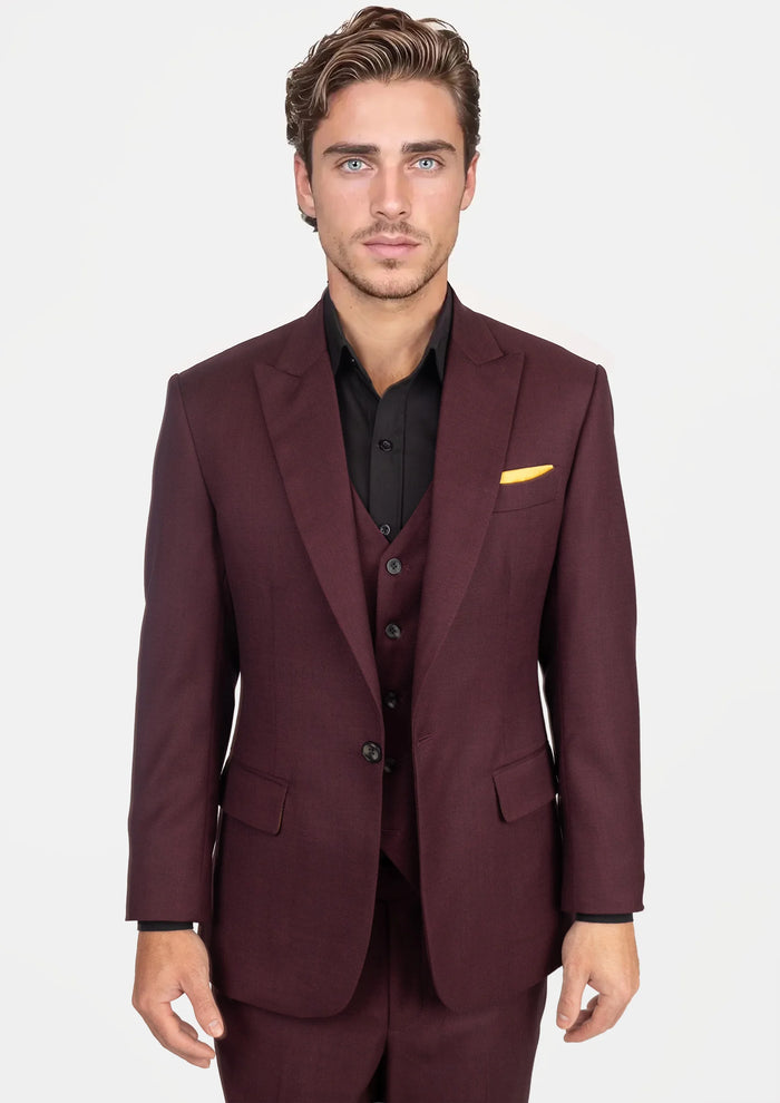 Deep Burgundy Birdseye Suit964