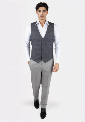 Dark Grey Prince of Wales Vest