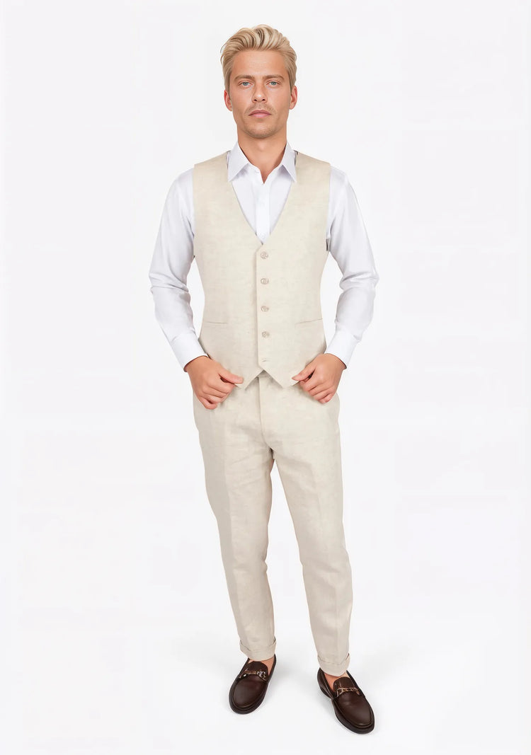 Sand Linen Vest