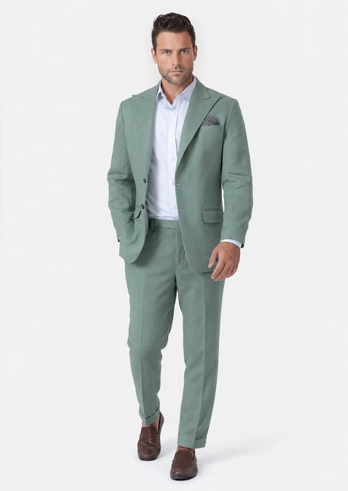 Jade Green Linen Suit193