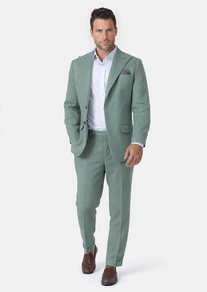 Jade Green Linen Suit421