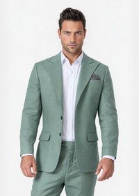 Jade Green Linen Suit