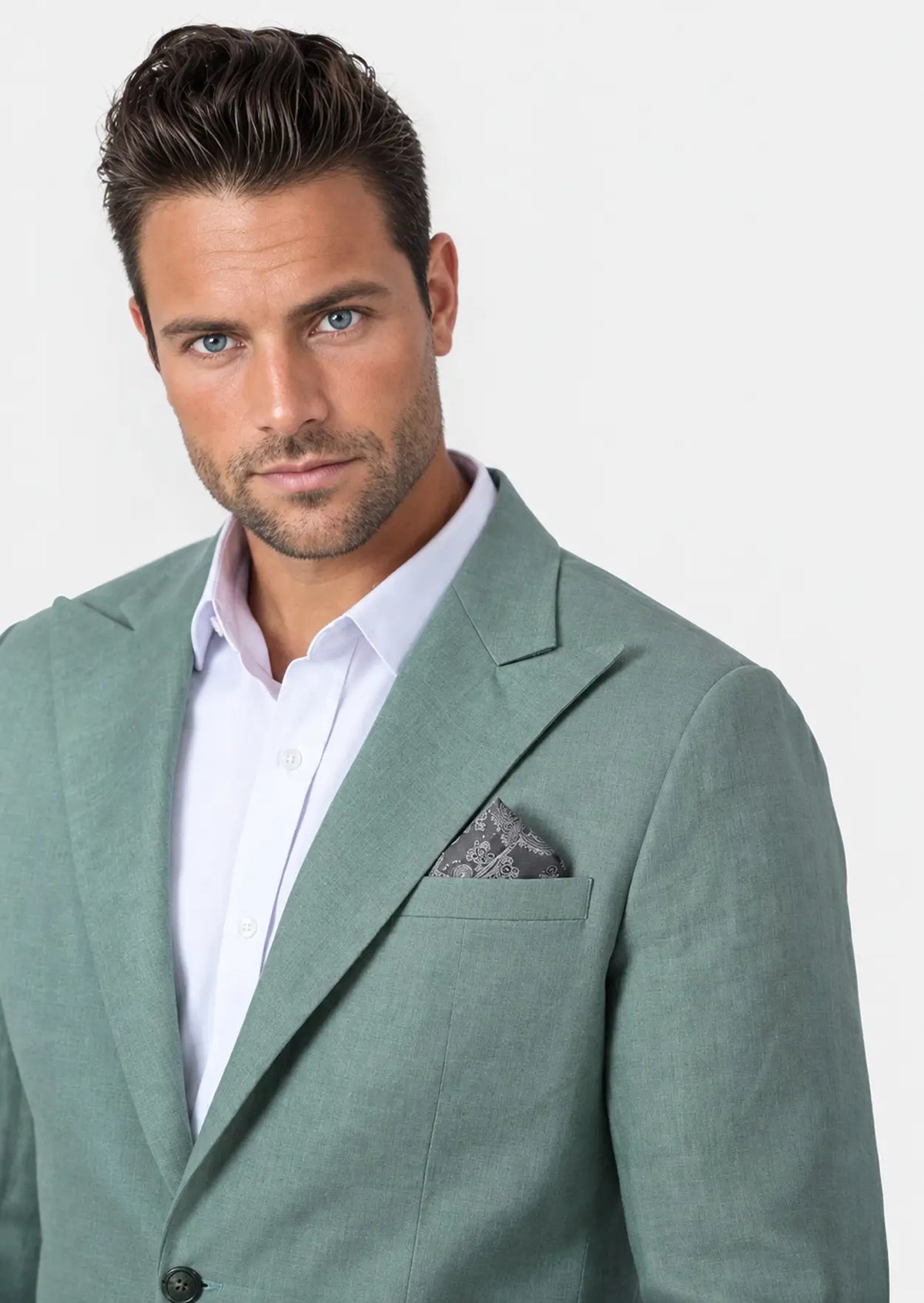 Jade Green Linen Suit535
