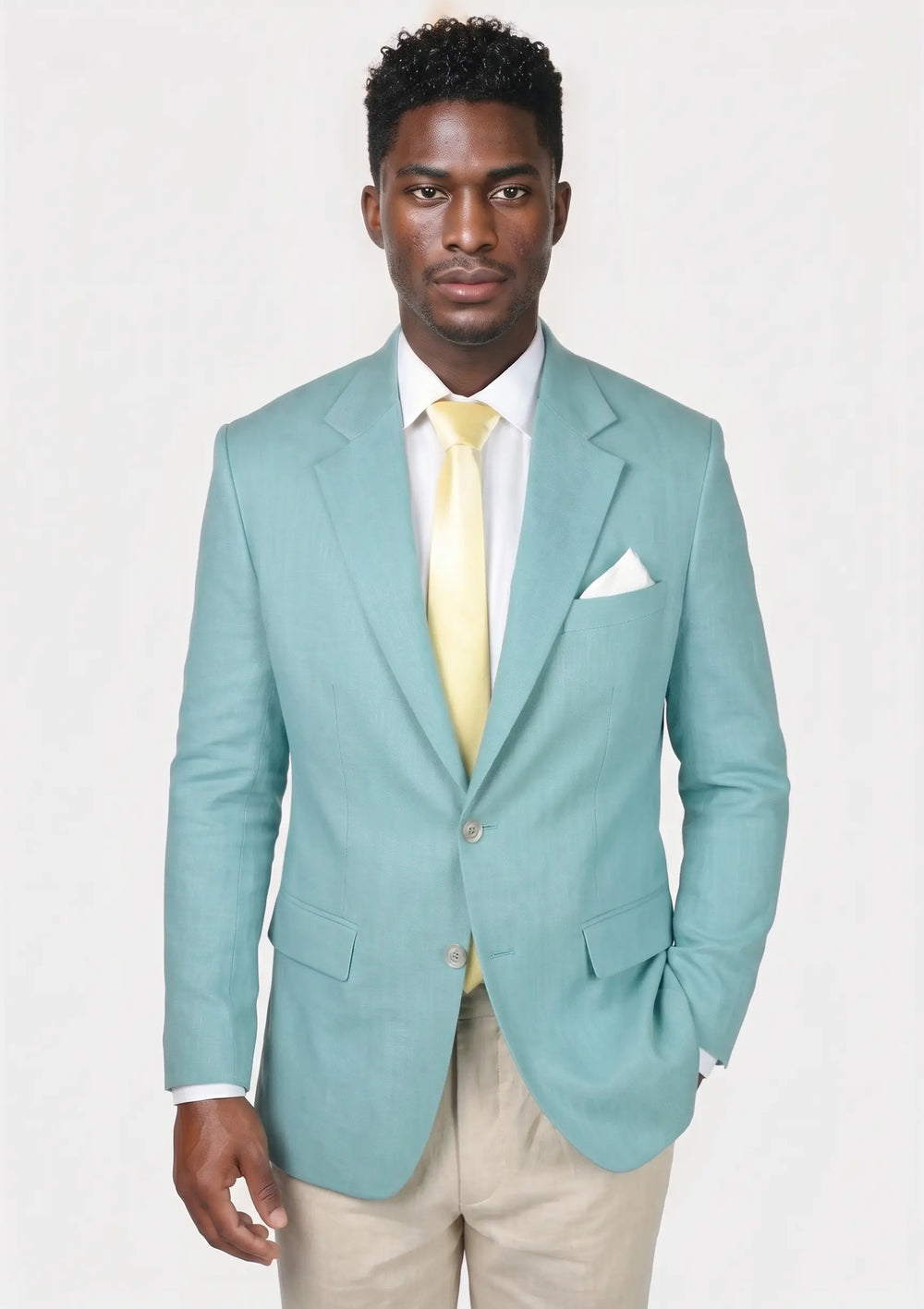 Capri Blue Linen Blend Jacket903