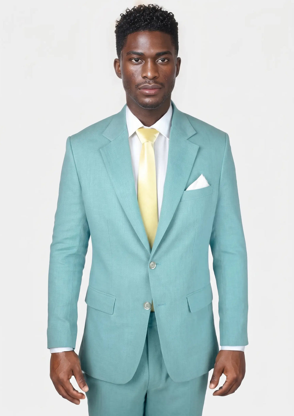 Capri Blue Linen Blend Suit693