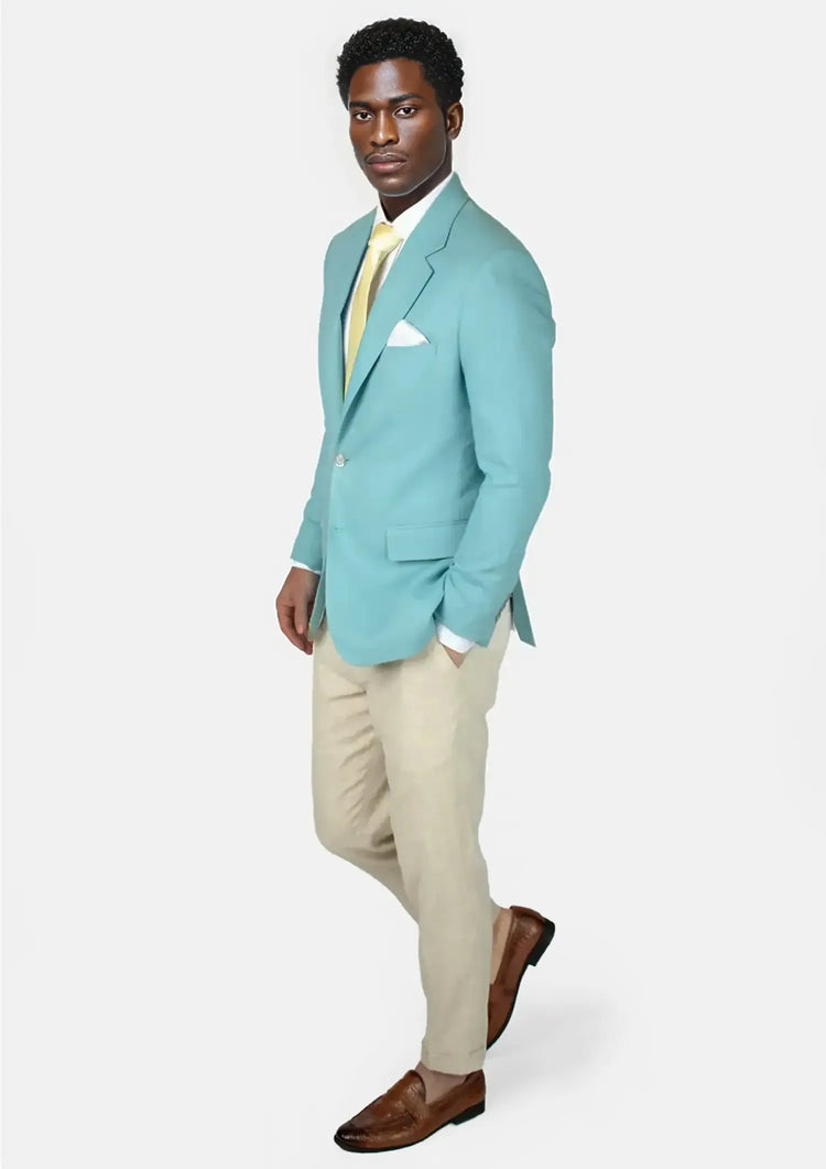 Astor Capri Blue Linen Blend Jacket