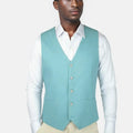 Capri Blue Linen Blend Vest