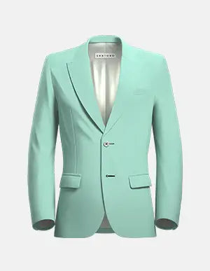 mint green dress jacket Mint Green Tissue Gown With Embroidered Jacket