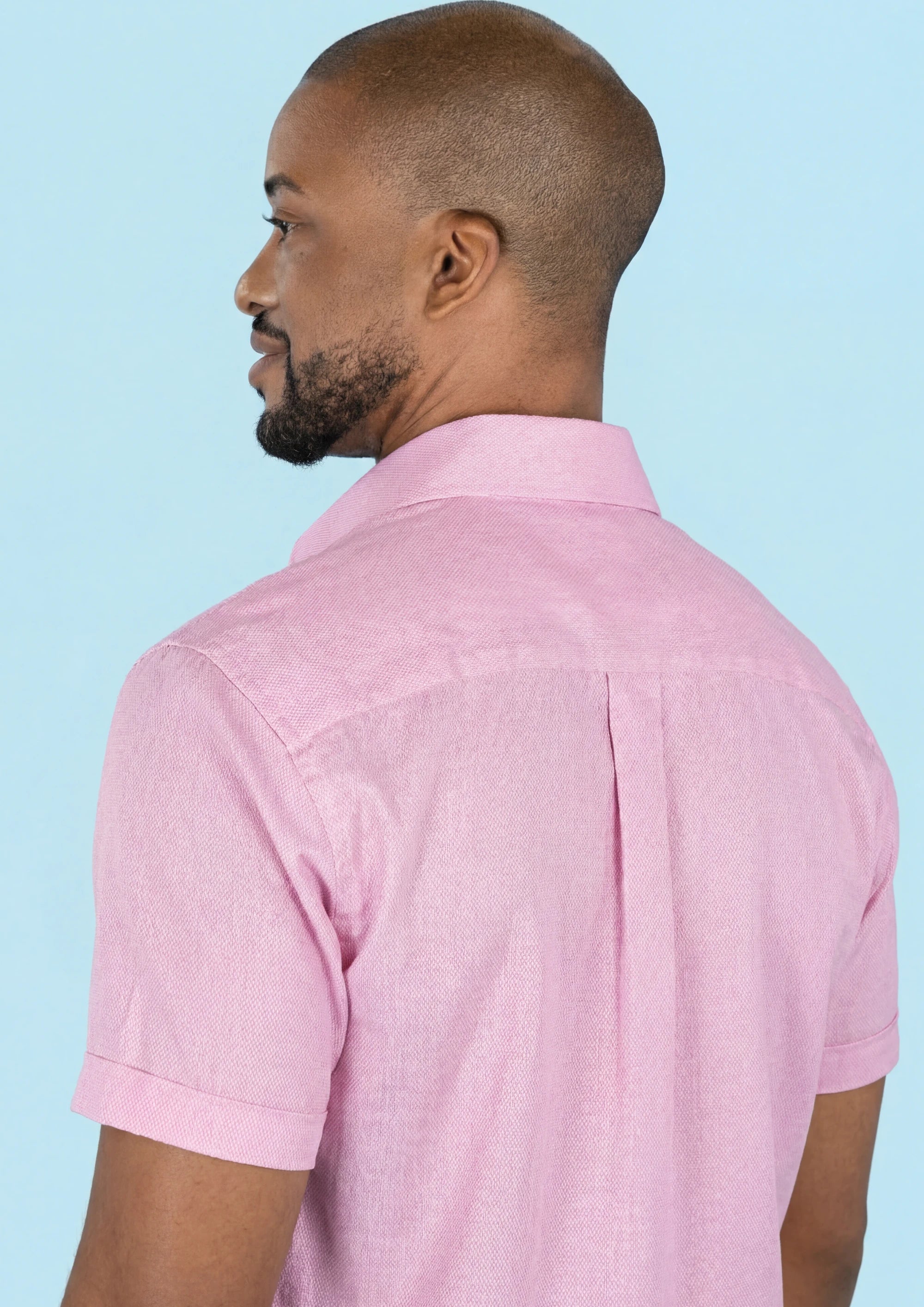 Lilac Linen Blend T-Shirt - back view609