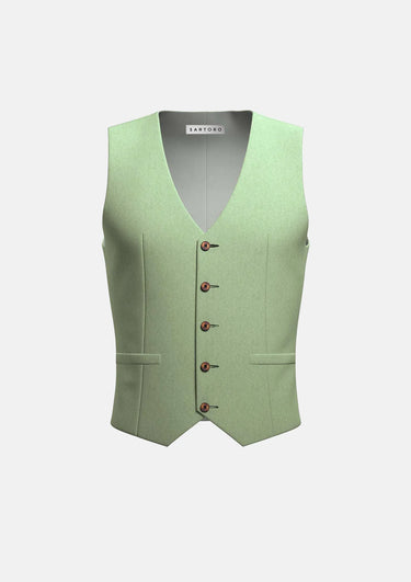 Fern Green Linen Vest