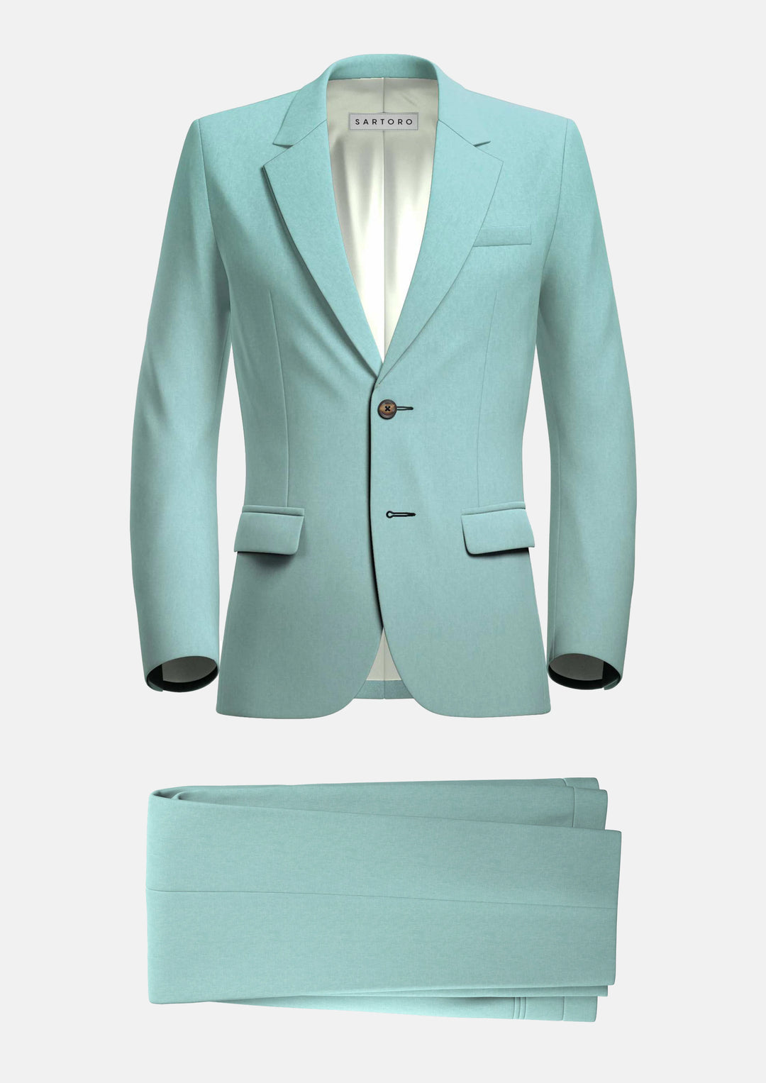 Ellis Light Teal Linen Blend Suit