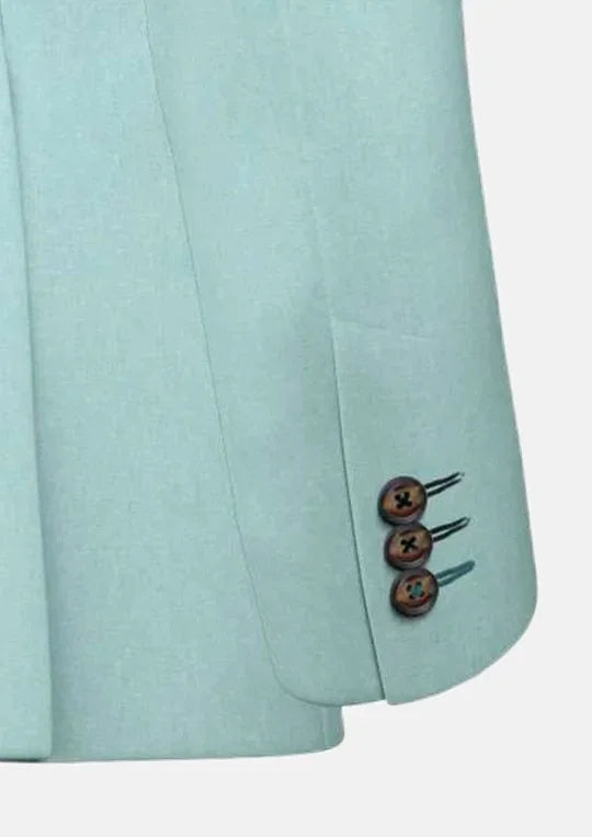 Ellis Light Teal Linen Blend Suit