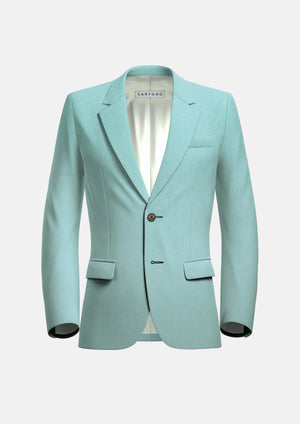 Ellis Light Teal Linen Blend Suit