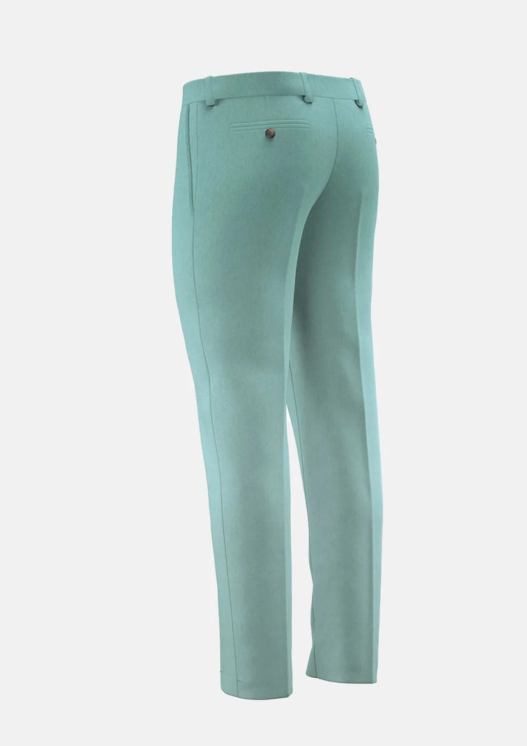 Light Teal Linen Blend Pants