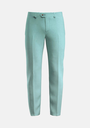 Light Teal Linen Blend Pants