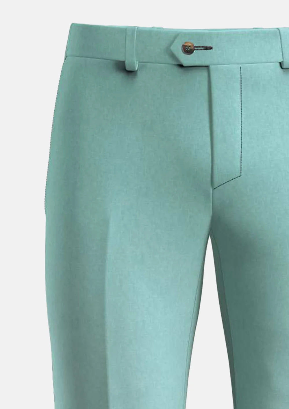 Light Teal Linen Blend Pants