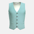 Light Teal Linen Blend Vest